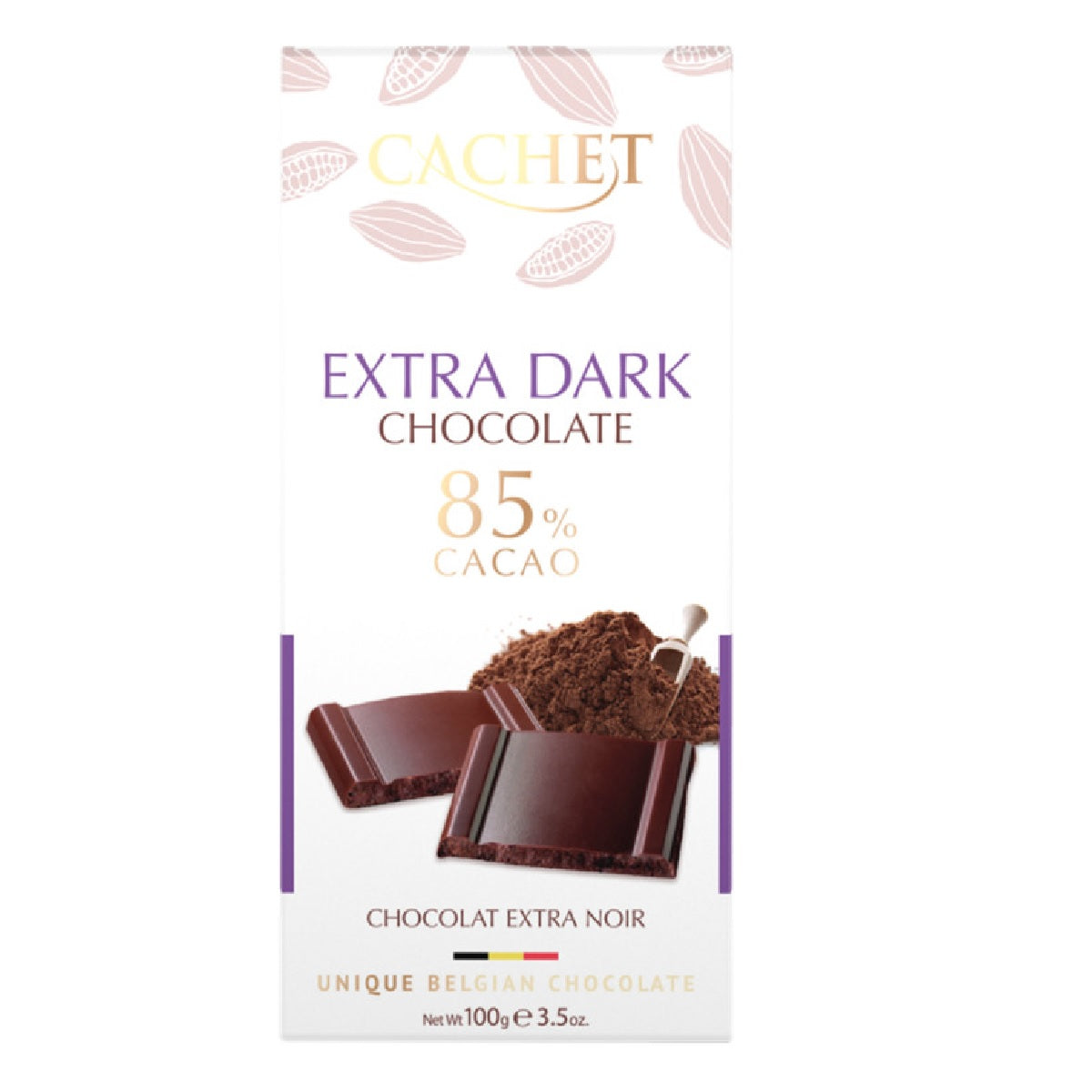 Cachet Extra Dark Chocolate 85% Cacao 100g