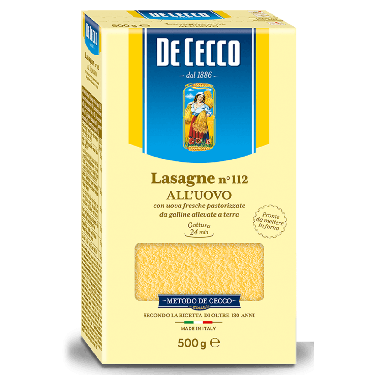De Cecco Lasagne No 112 all'uovo 500g - Ardkeen Quality Food Store