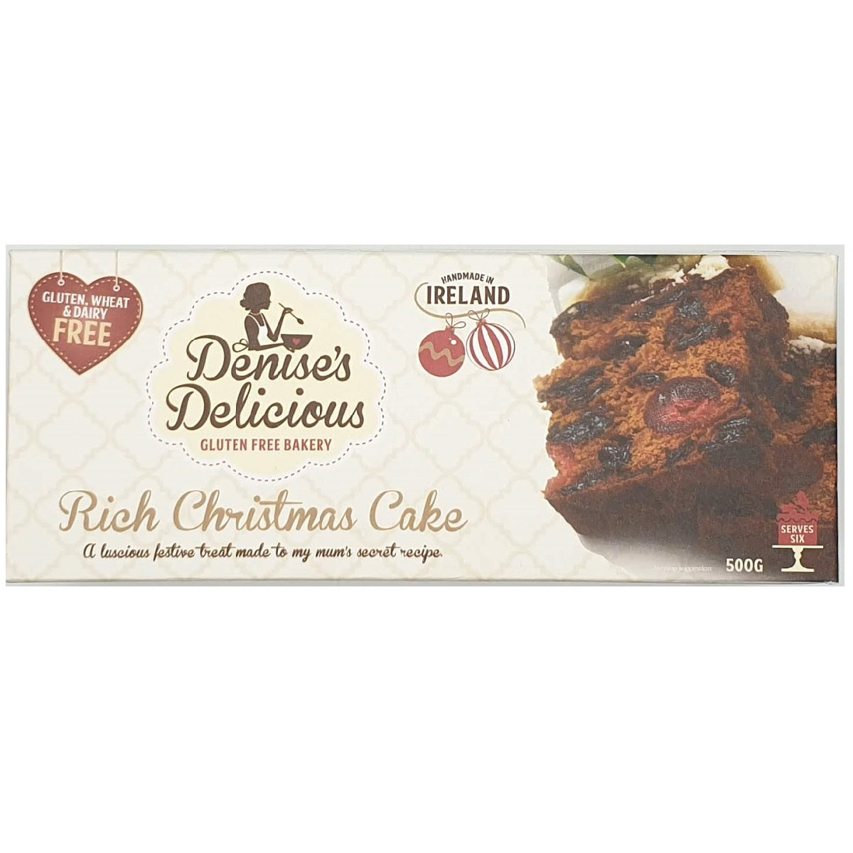 Denise’s Delicious Gluten Free Bakery Rich Christmas Cake 500g