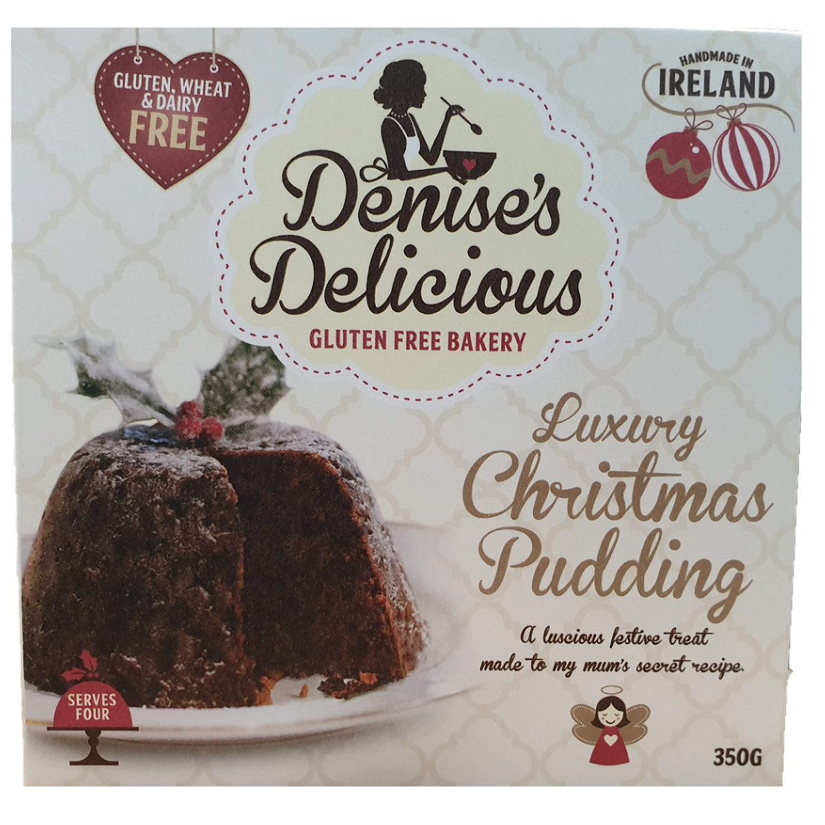 Denise&#39;s Delicious Gluten Free Bakery Luxury Christmas Pudding 350g