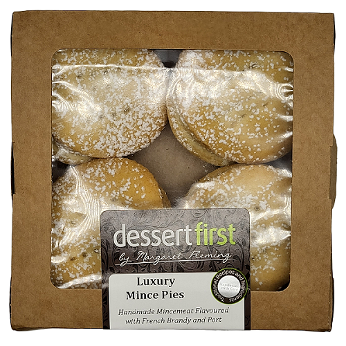 Dessert First by Margaret Fleming Luxury Mince Pies 4 pack