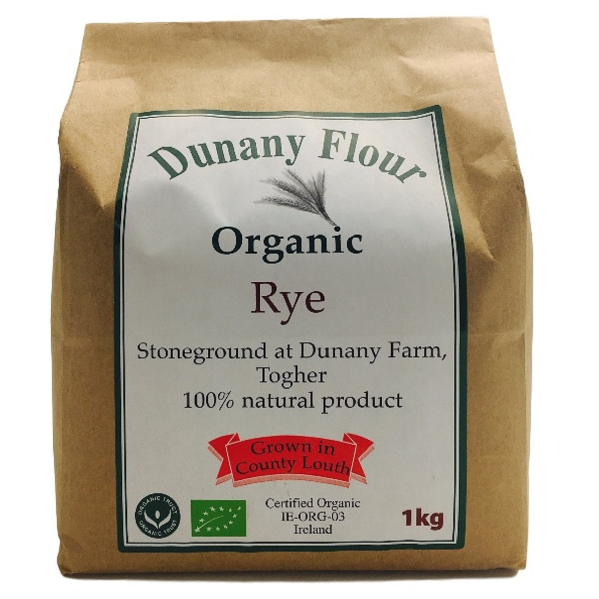 Dunany Flour Organic Rye 1kg