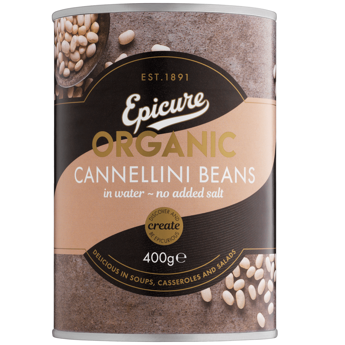 Epicure Organic Cannellini Beans in water no added salt 400g