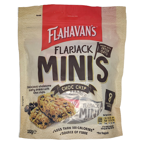 Flahavan&#39;s Flapjack Mini&#39;s Choc Chip 8 individually wrapped