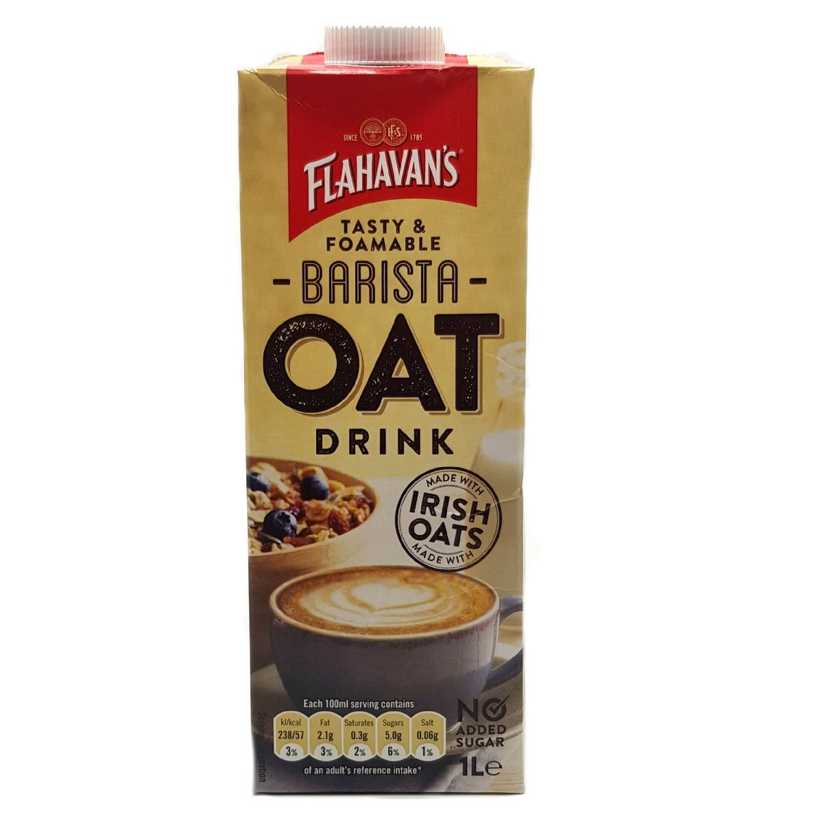 Flahavan&#39;s Tasty &amp; Foamable Barista Oat Drink 1L