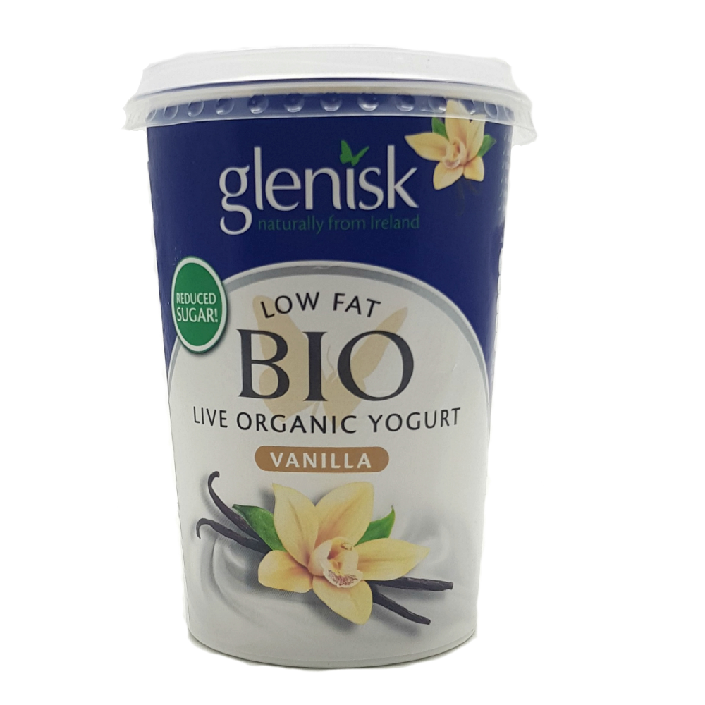 Glenisk Low Fat Organic Yogurt Vanilla 450g