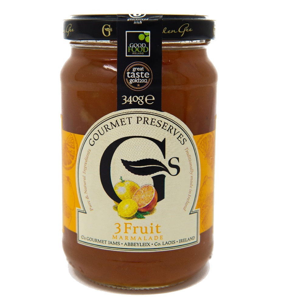 G&#39;s Gourmet Preserves 3 Fruit Marmalade 340g
