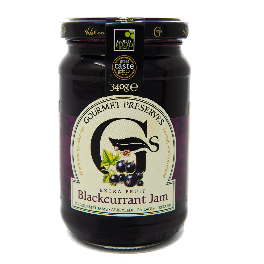 G&#39;s Gourmet Preserves Blackcurrant Jam 340g