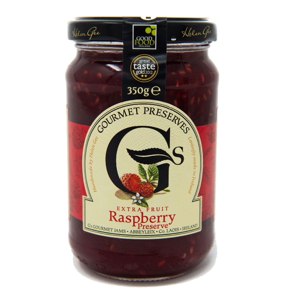 G&#39;s Gourmet Preserves Raspberry Jam 340g
