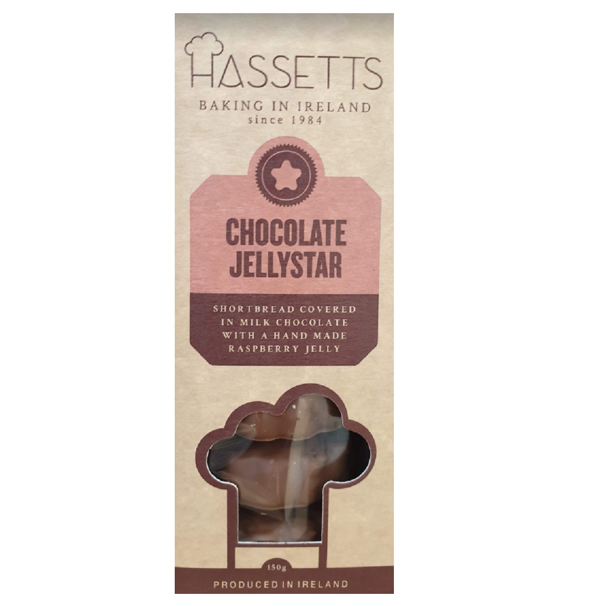 Hassetts Chocolate Jellystar Shortbread 150g