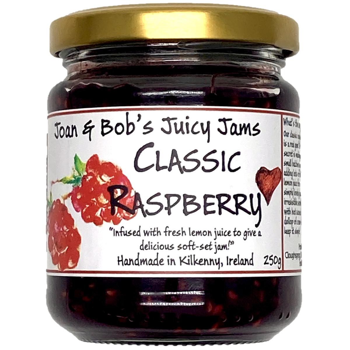 Joan &amp; Bob&#39;s Classic Raspberry Jam 250g