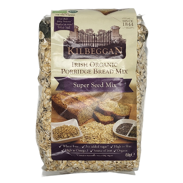 Kilbeggan Irish Organic Porridge Bread Mix Super Seed Mix 450g