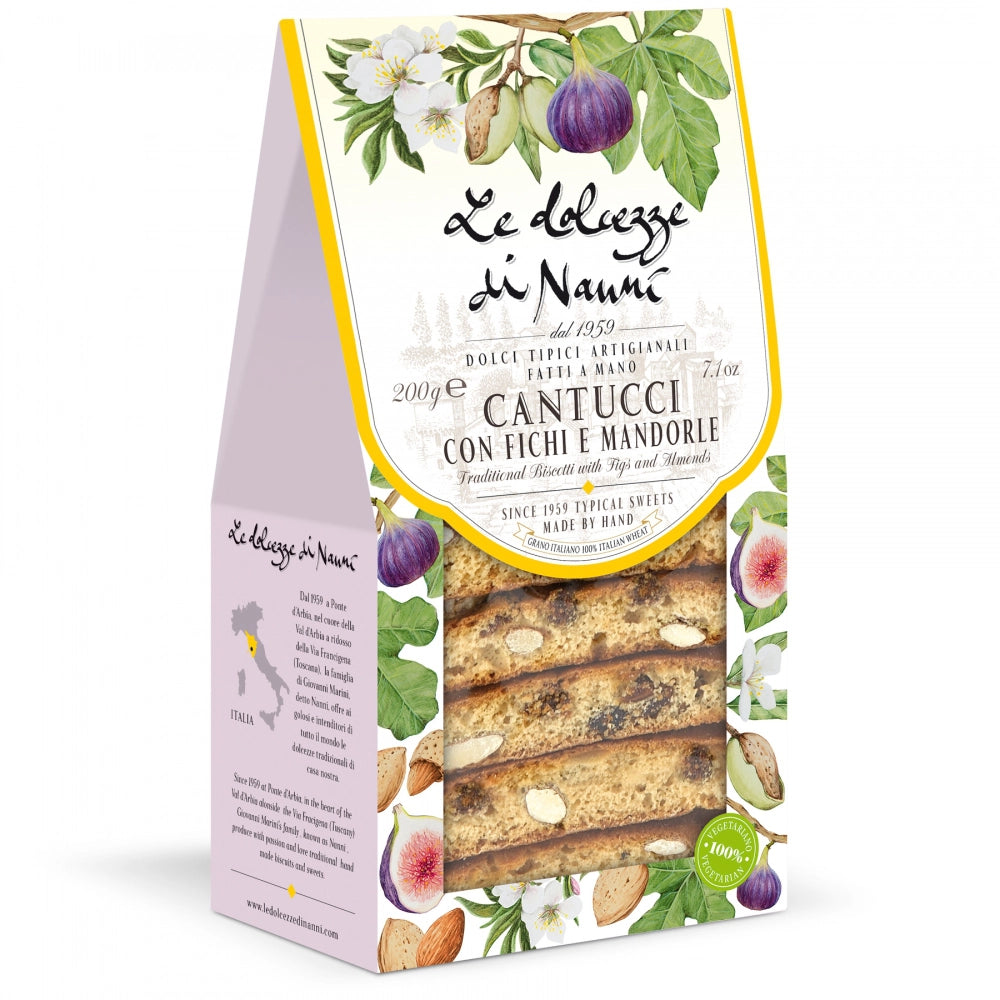 Le Dolcezze Di Nanni Traditional Biscotti with Figs &amp; Almonds 200g