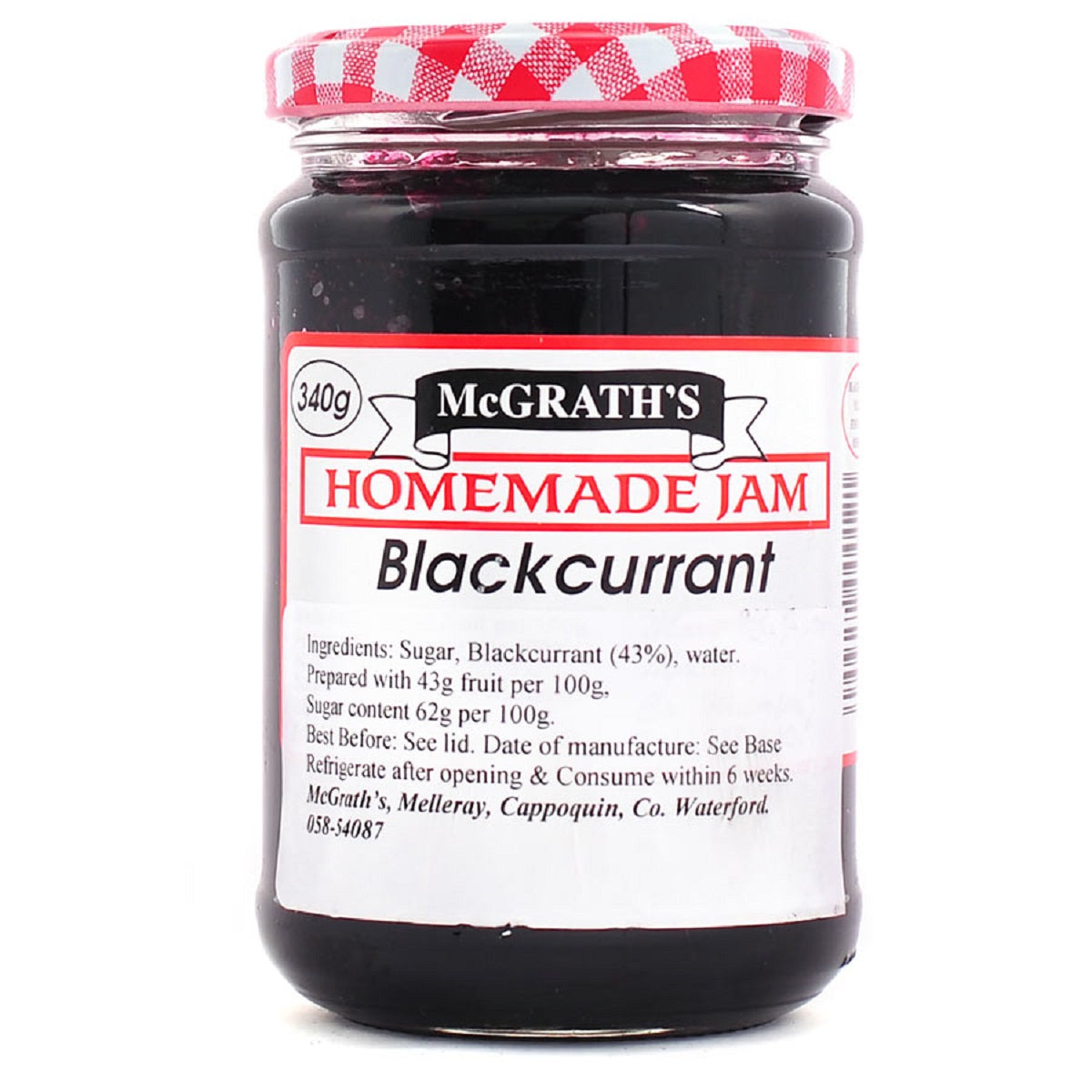 McGrath&#39;s Homemade Blackcurrant Jam 340g