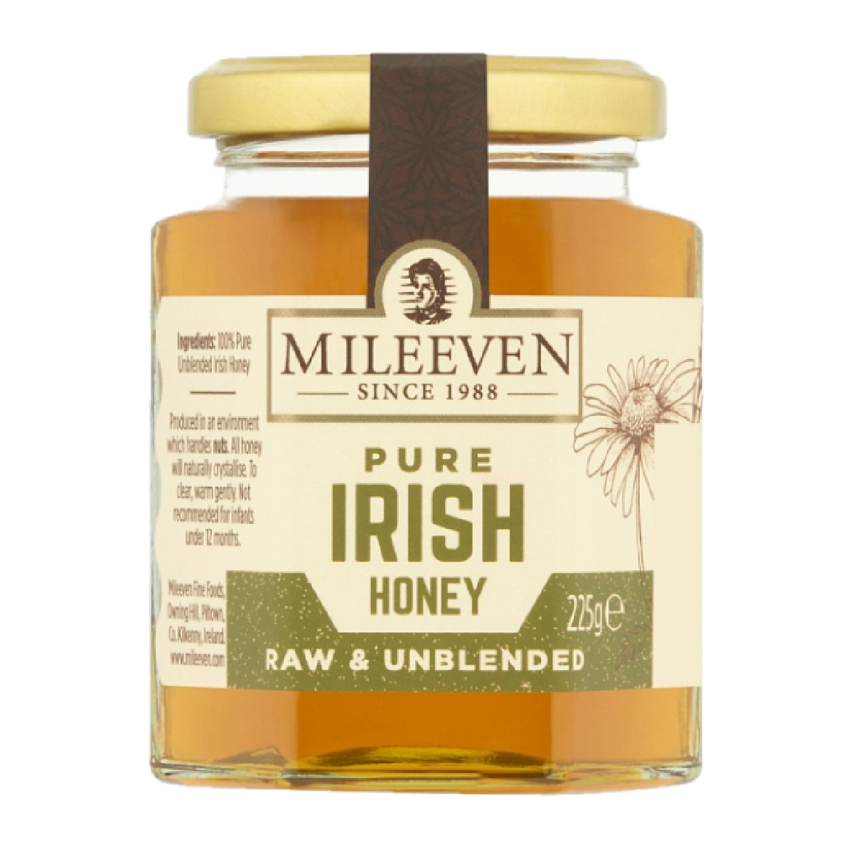 Mileeven Pure Irish Honey Raw &amp; Unblended 225g
