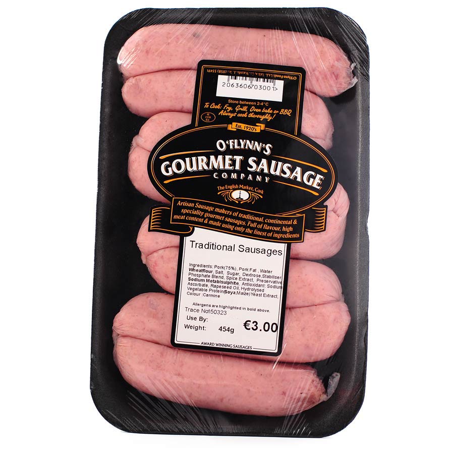 O&#39;Flynn&#39;s Gourmet Sausage Company Traditional Sausages 454g