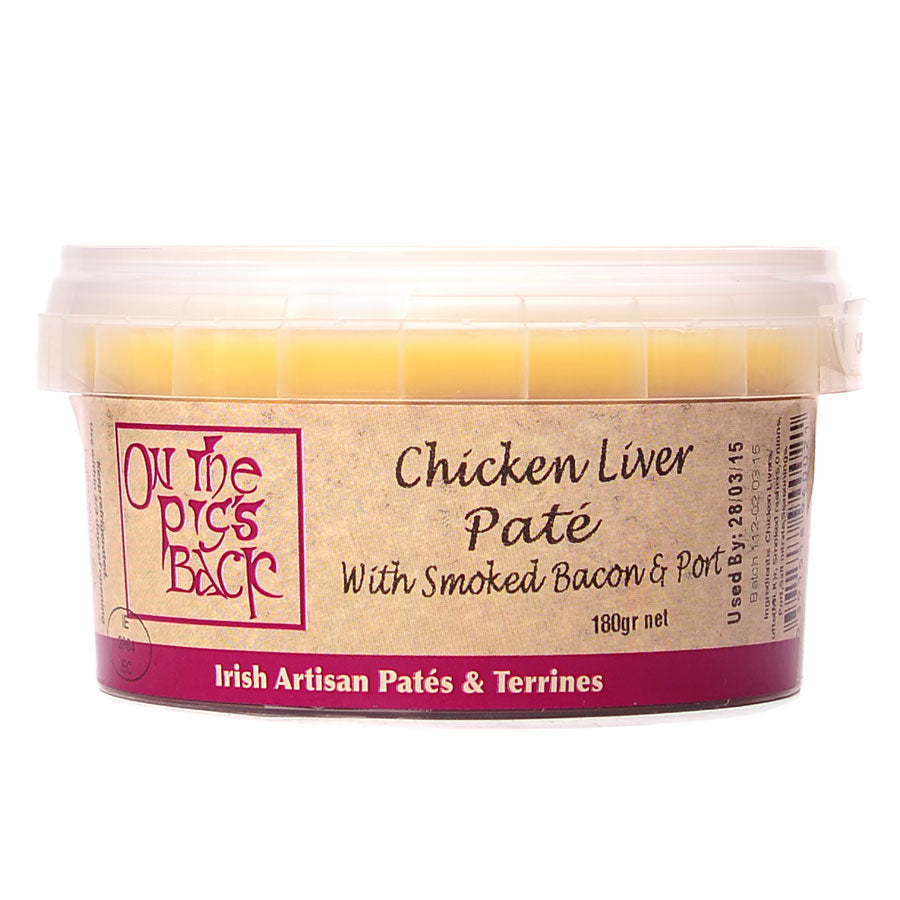 On The Pig&#39;s Back Chicken Liver Pate with Smoked Bacon &amp; Port 150g