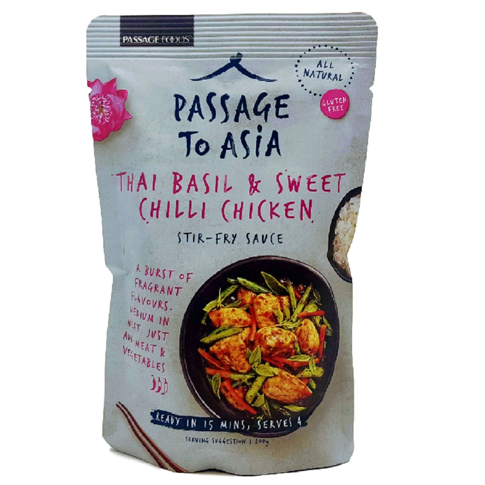 Passage Foods Thai Basil &amp; Sweet Chilli Chicken Stir-Fry Sauce 200g