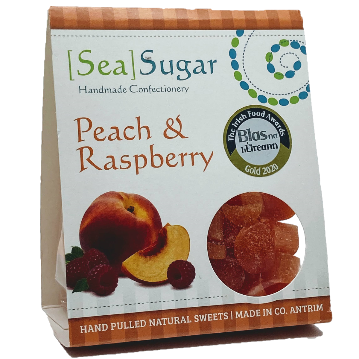 Sea Sugar Handmade Confectionery Peach &amp; Raspberry 100g
