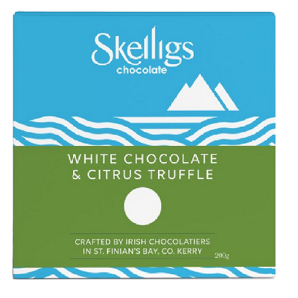 Skelligs Chocolate White Chocolate &amp; Citrus Truffles 200g