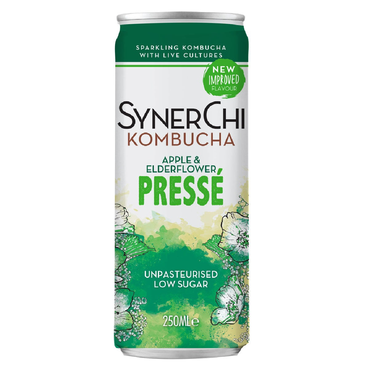 SynerChi Apple &amp; Elderflower Presse Kombucha 250ml