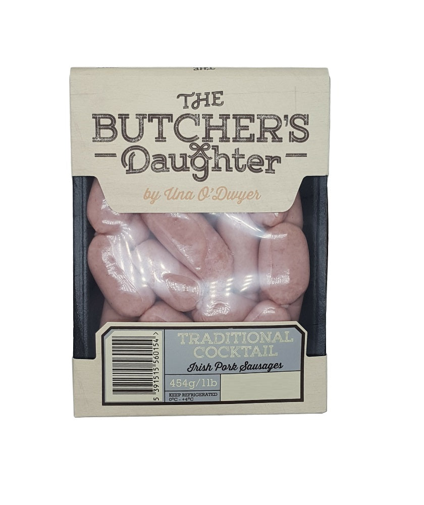 The Butcher&#39;s Daughter Traditional Cocktail Irish Pork Sausages 454g