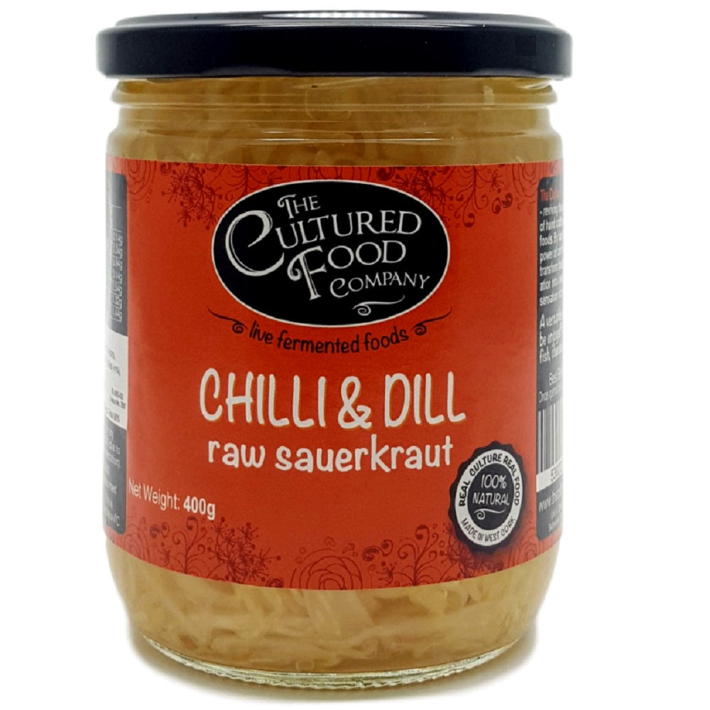 The Cultured Food Company Chilli &amp; Dill Raw Sauerkraut 400g