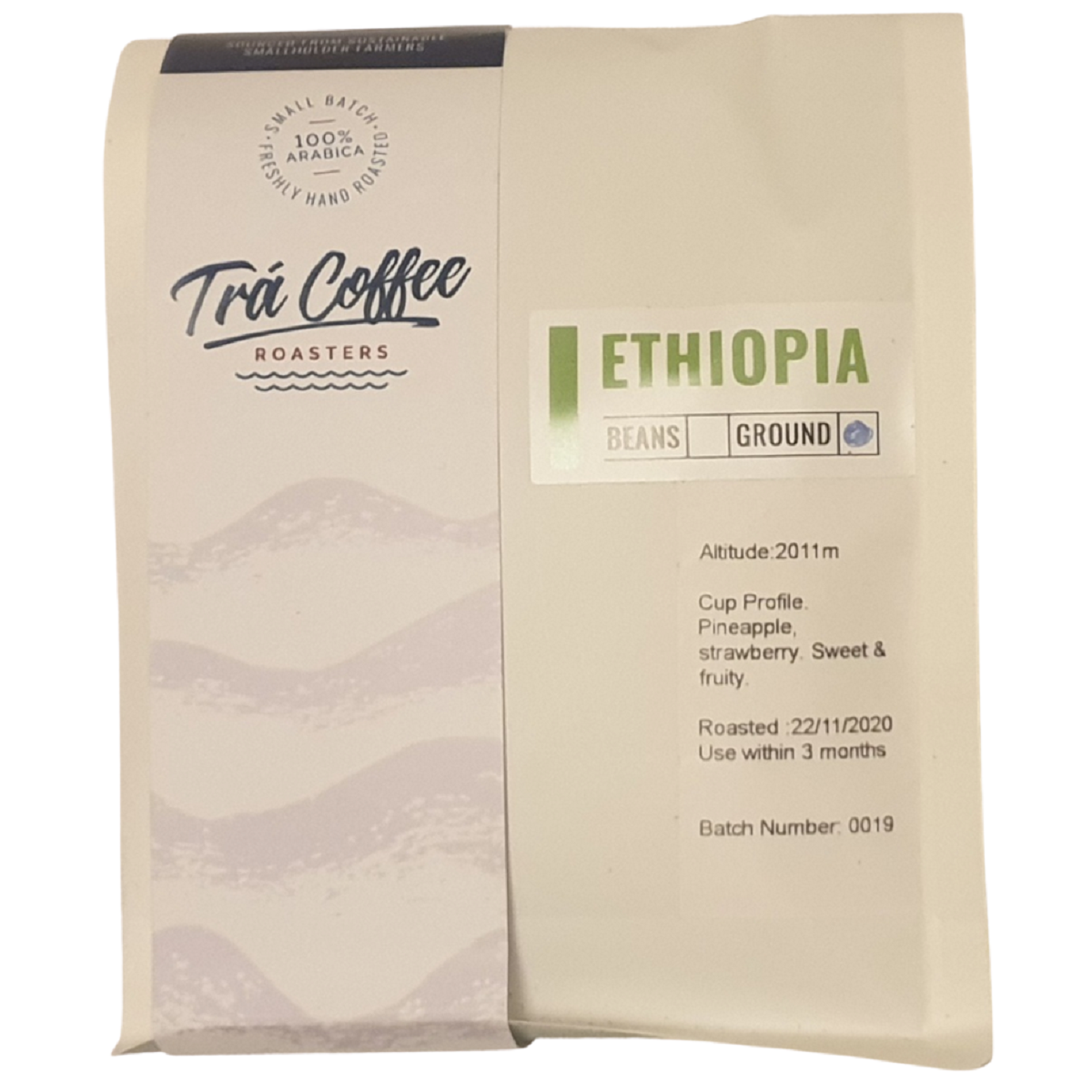 Trá Coffee Roasters Ethiopia Beans Ground 250g