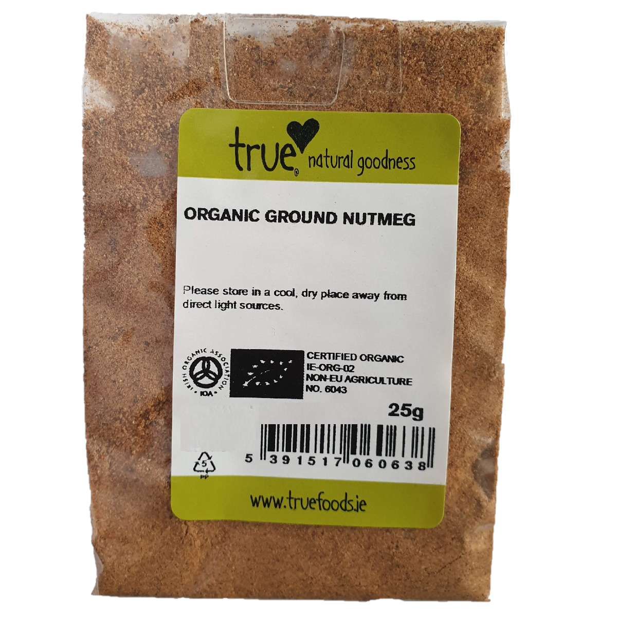 True Natural Goodness Organic Ground Nutmeg 25g