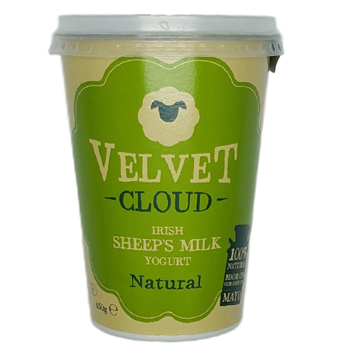 Velvet Cloud Irish Sheep&#39;s Milk Yogurt Natural 450g