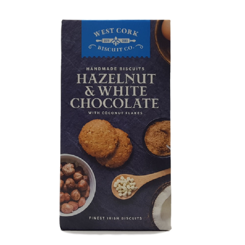 West Cork Biscuit Co Hazelnut &amp; White Chocolate Biscuit 195g