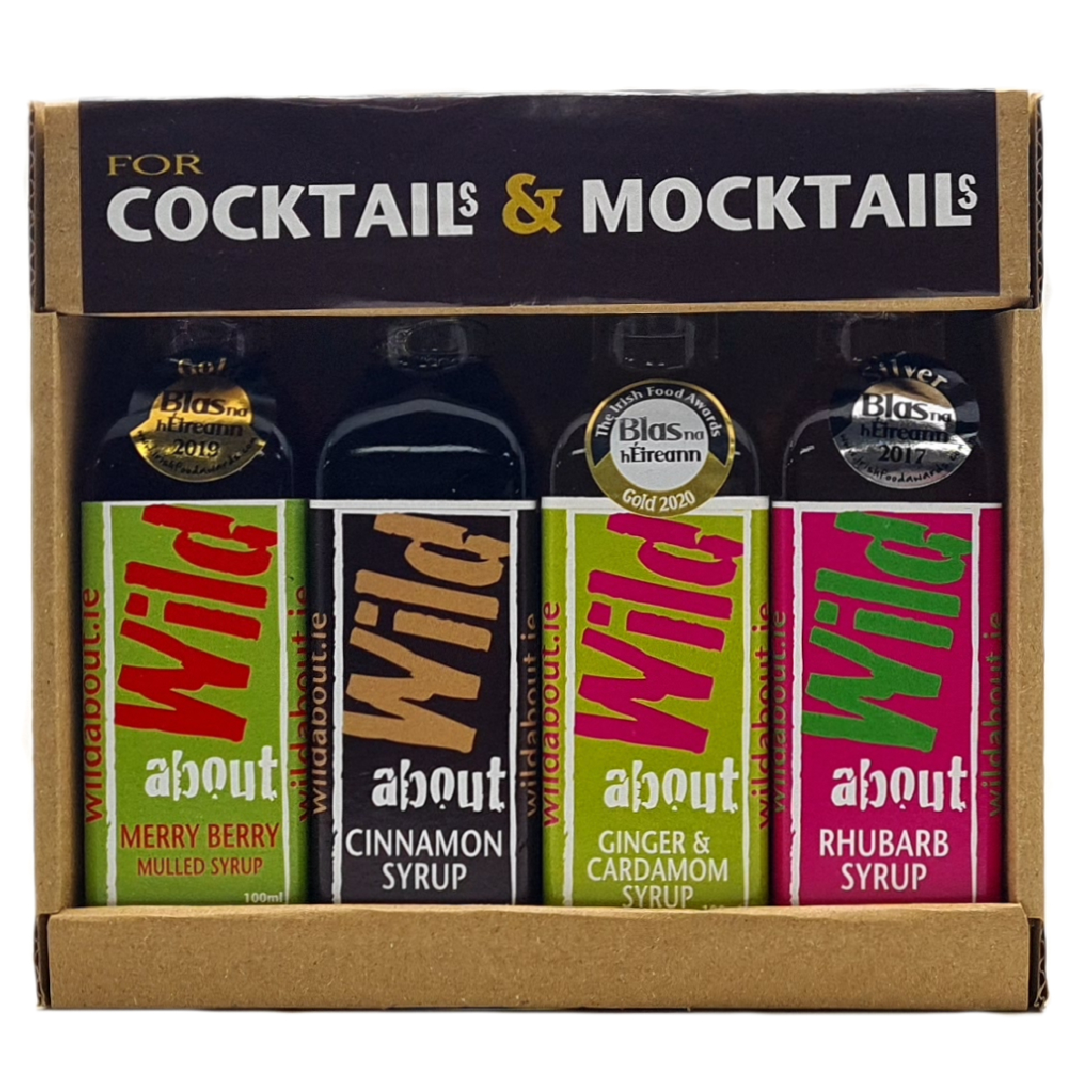Wild About Cocktail &amp; Mocktail Syrup Mix 4 pack 4x100g
